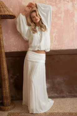 Dropped waist skirt