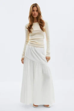 Dropped waist skirt
