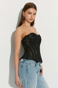 Embroidered corset top