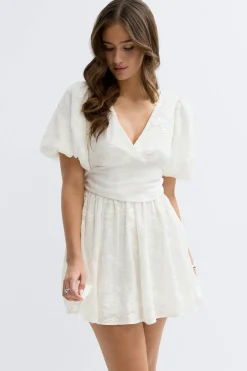 Embroidered mini dress