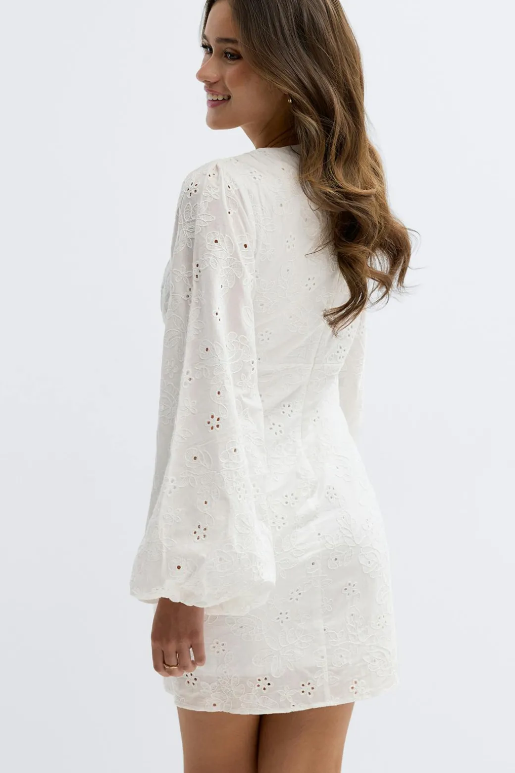 Embroidered mini dress