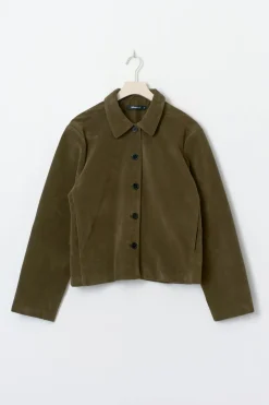 Faux suede short jacket