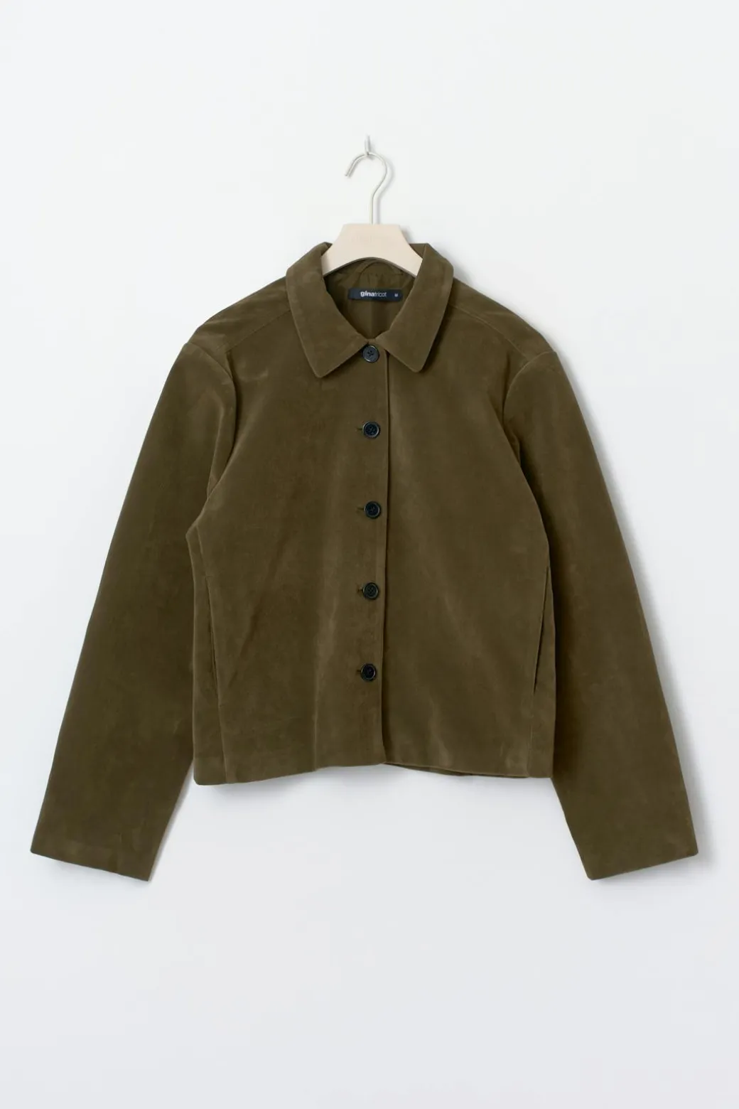 Faux suede short jacket