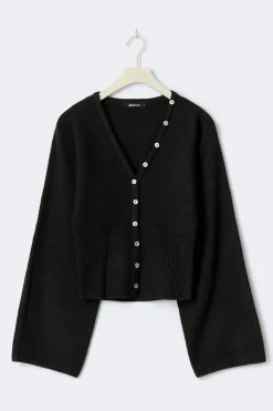 Fitted waist knitted cardigan