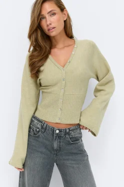 Fitted waist knitted cardigan
