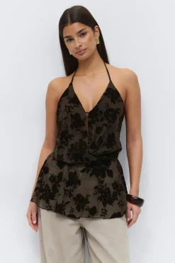 Floral halterneck top