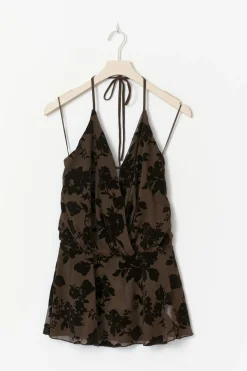 Floral halterneck top