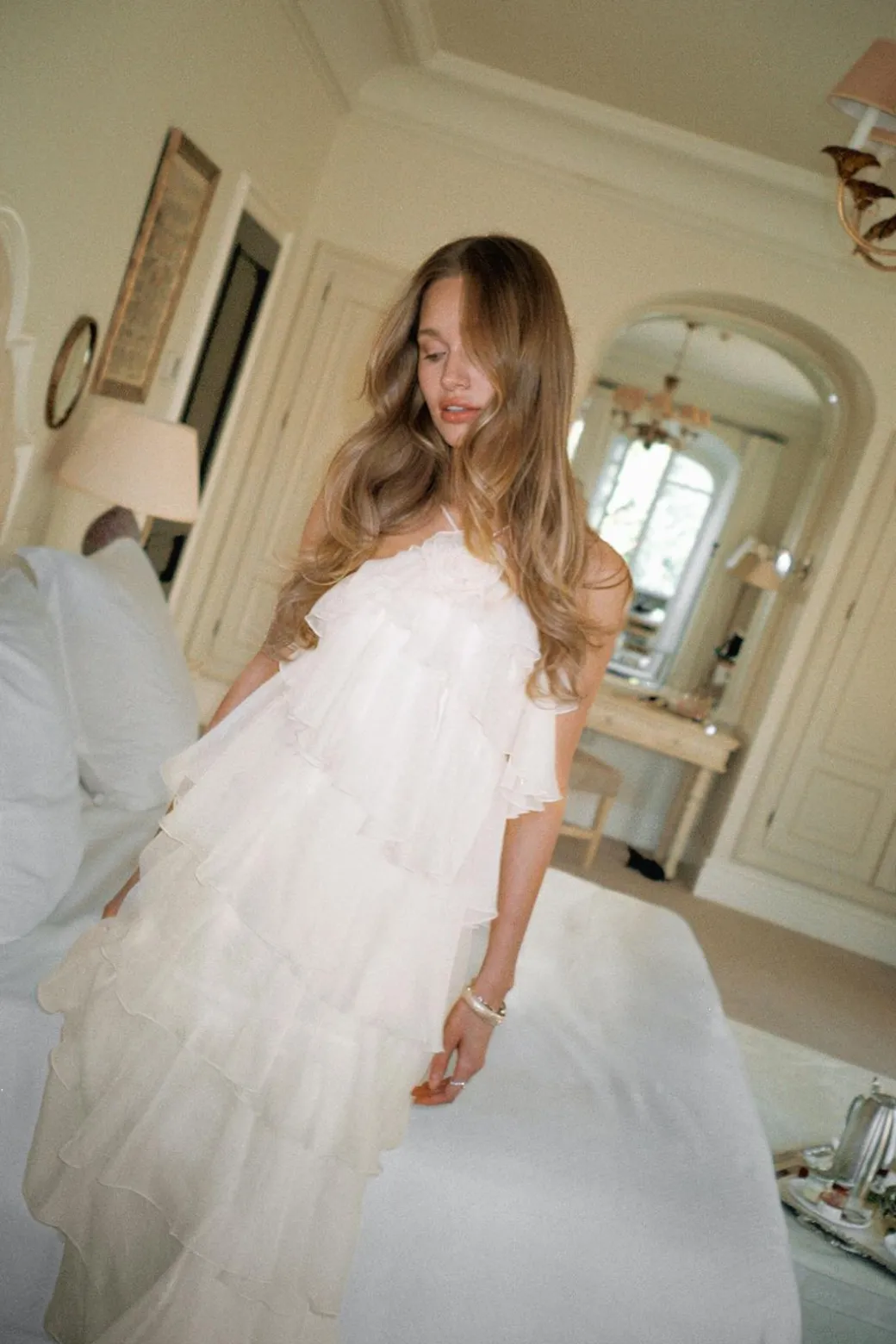 Frill maxi dress