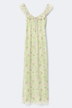 Frill maxi dress