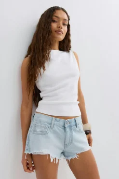 Glow low denim shorts