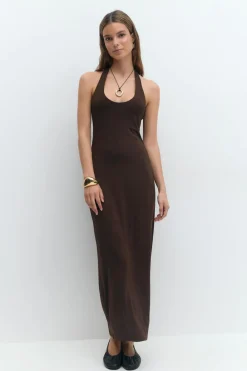 Halterneck midaxi dress