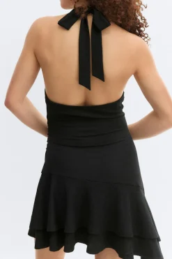 Halterneck mini dress