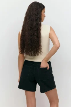 High waist denim shorts
