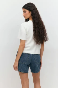 High waist denim shorts