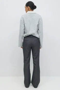 High waist flare trousers