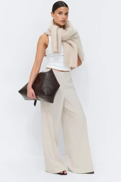 High waist wide trousers