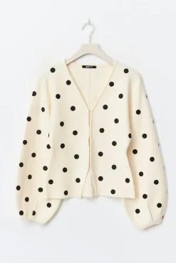 Jacquard knitted cardigan