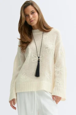 Jacquard knitted sweater