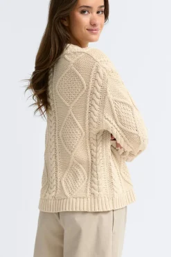 Knitted cable sweater