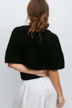 Knitted cape cardigan