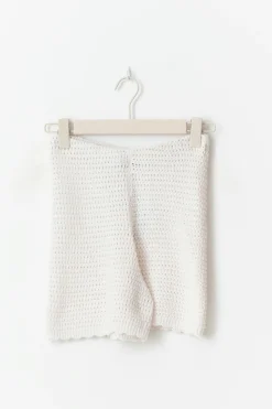 Knitted crochet shorts