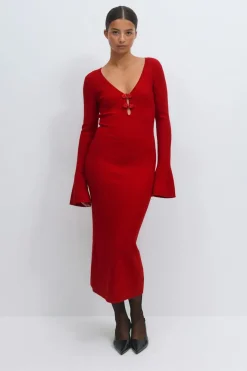 Knitted midi dress