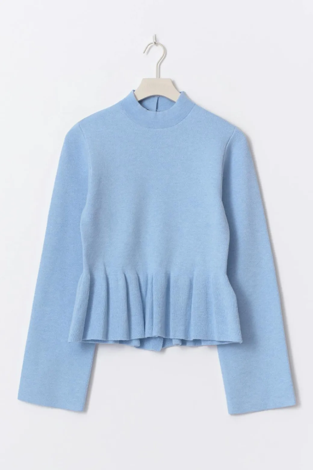 Knitted peplum top