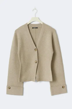 Knitted sculptured cardigan