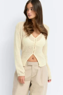 Knitted sheer cardigan