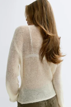 Knitted sheer cardigan