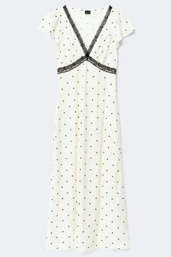 Lace detail midi dress