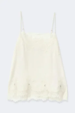 Lace satin singlet