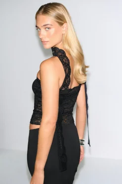 Lace scarf top