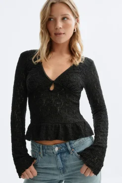 Lace v-neck top