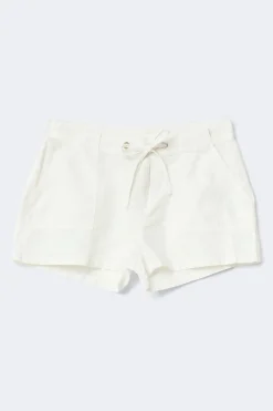 Linen blend mini cargo shorts