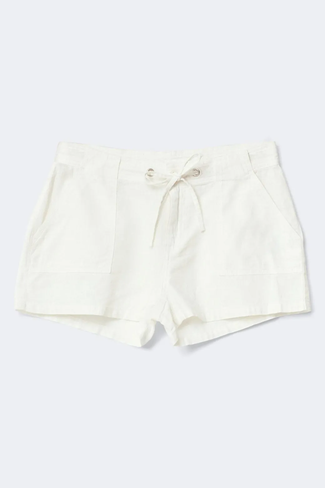 Linen blend mini cargo shorts