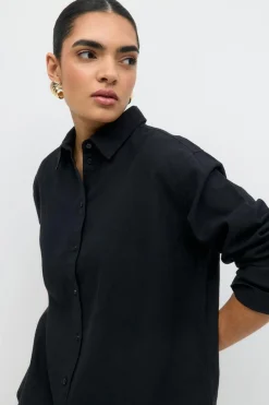 Linen blend shirt