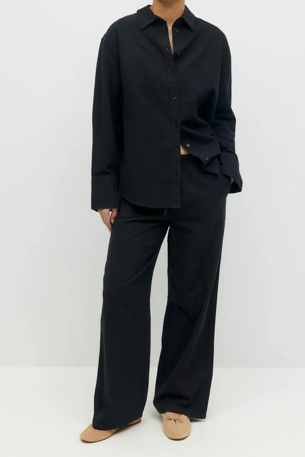 linen blend trousers