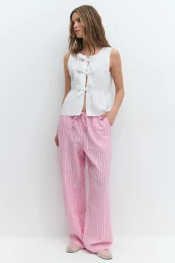 linen blend trousers