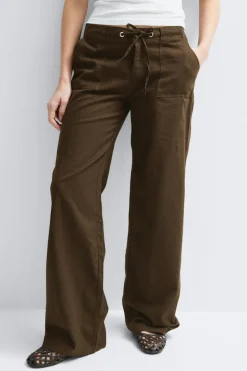 Linen blend trousers
