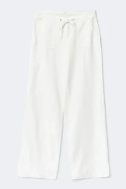 Linen blend trousers