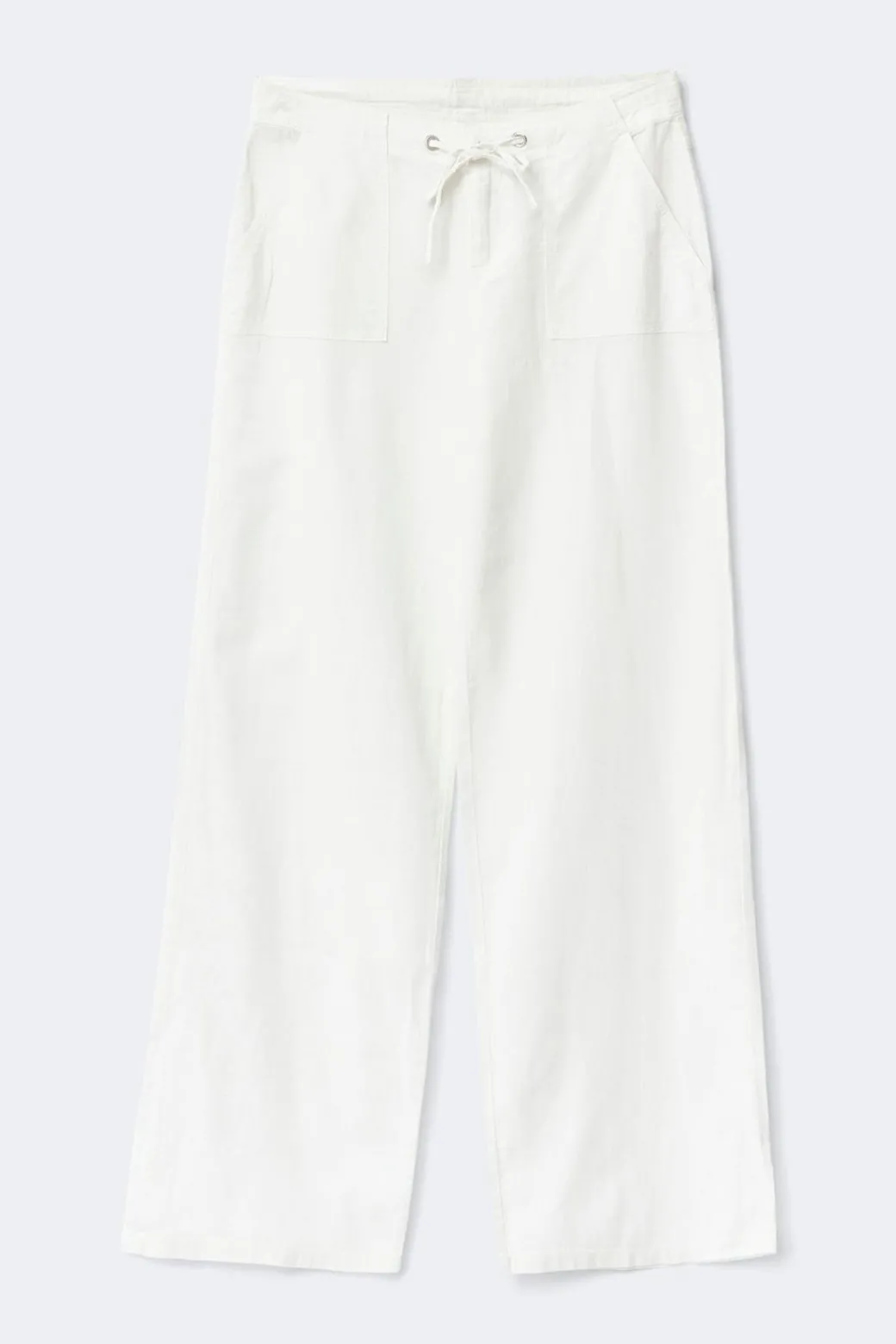 Linen blend trousers