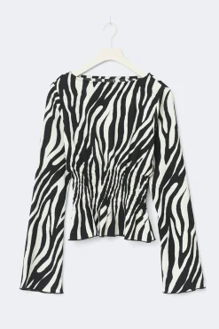 Long sleeve smock top