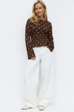 Long sleeve smock top