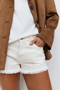 Low denim shorts