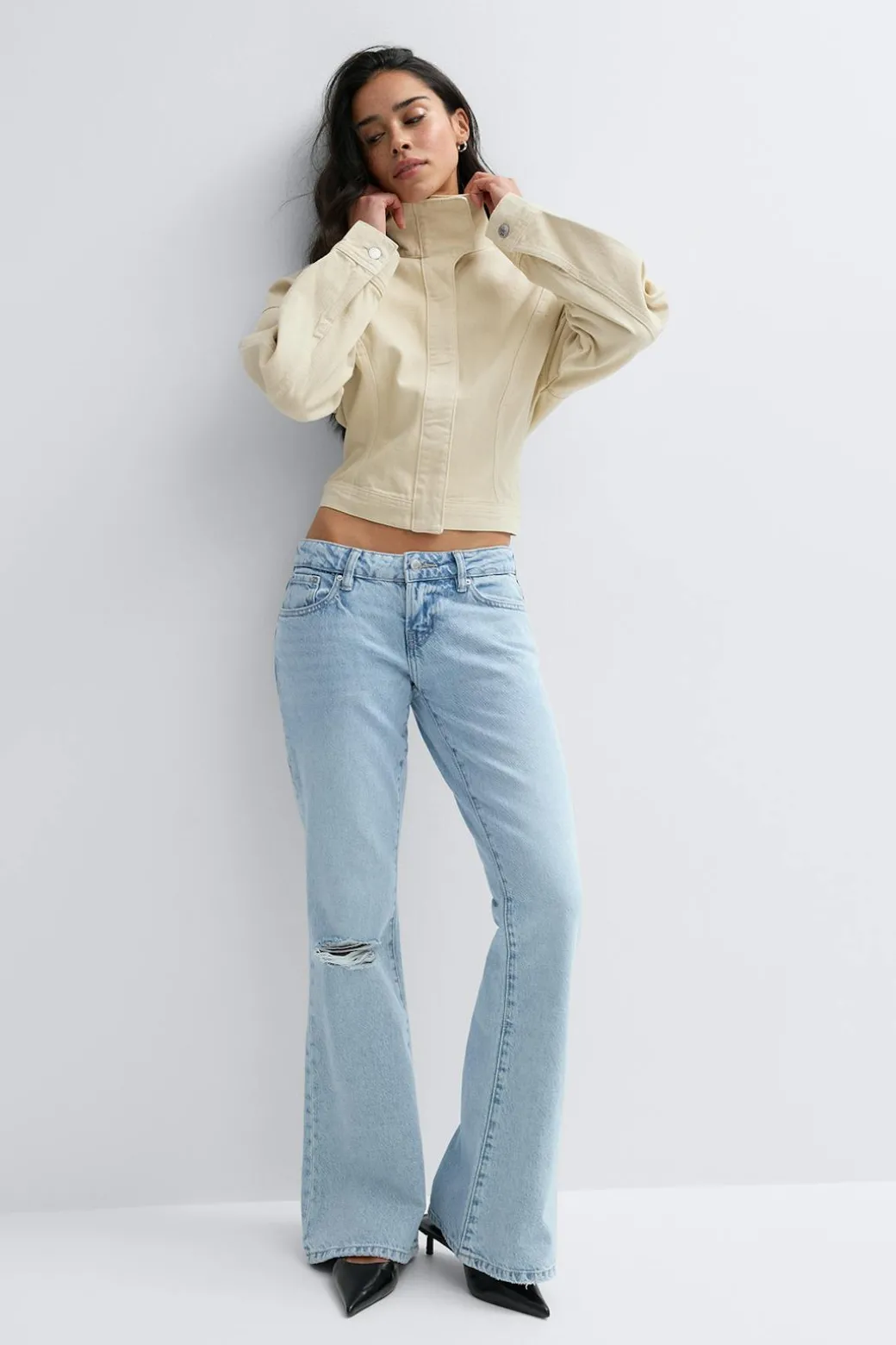 Low full length flare jeans