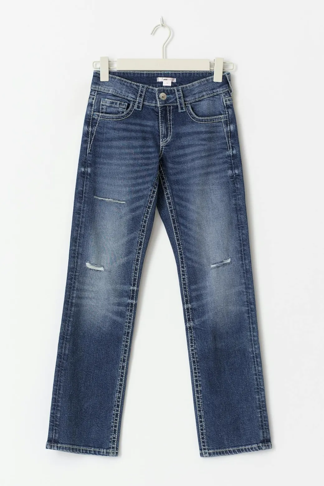 Low rise straight jeans