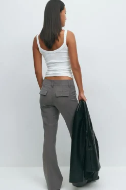 Low waist bootcut trousers