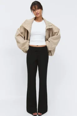 Low waist bootcut trousers
