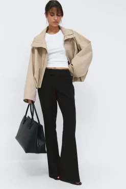 Low waist bootcut trousers